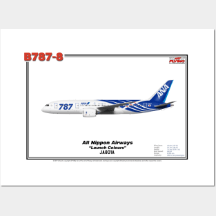 Boeing B787-8 - All Nippon Airways "Launch Colours" (Art Print) Posters and Art